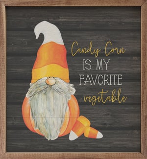 Candy Corn Is My Favorite Vegetable Gnome Black